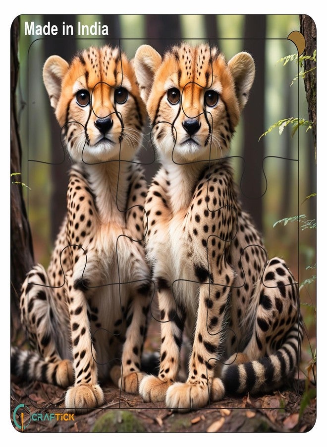 Craftick® Animals Toys Jigsaw Puzzles Educational Fun for Kids Ages 2 and Up (9 Pieces - Set of 6 Animals Puzzle) | Return Gift | Perfect First Puzzle Toy | Birthday Gift for Girls and Boys - Image 3